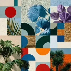 KIT 3 QUADROS DECORATIVOS - Solsticio Tropical